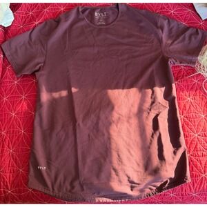 BYLT Premium Basics Drop Cut SS Lux Maroon Burgundy T-Shirt Mens XL Short Sleeve